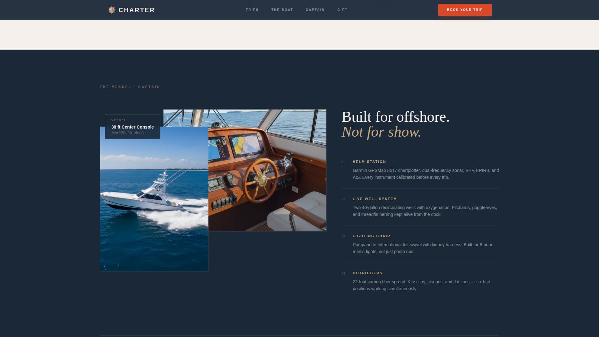 Charter - Proven Offshore Landing Page Template