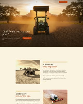 Agricultural Equipment & Supply Professional Website Template