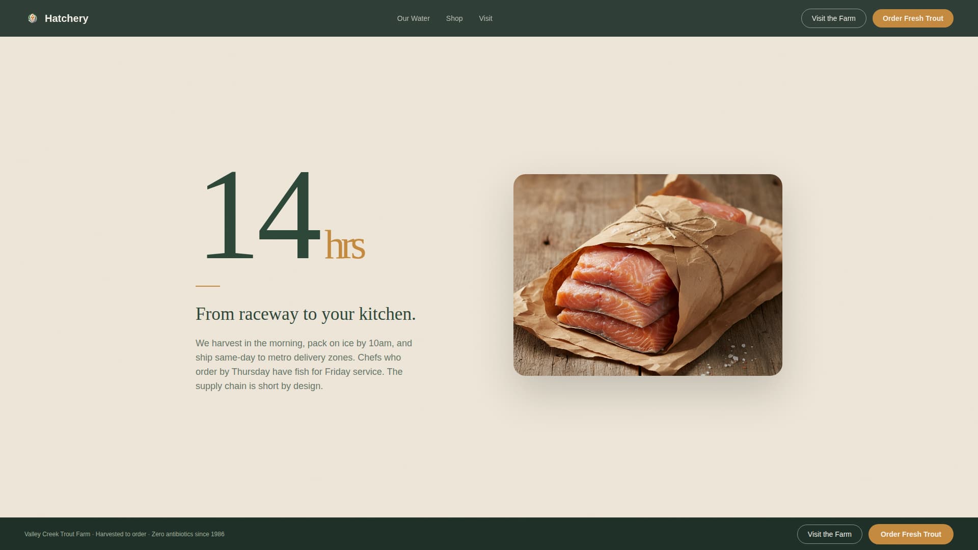 Specialty Farming Booking Website Template
