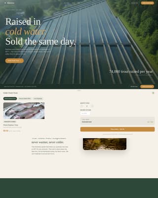 Specialty Farming Booking Website Template