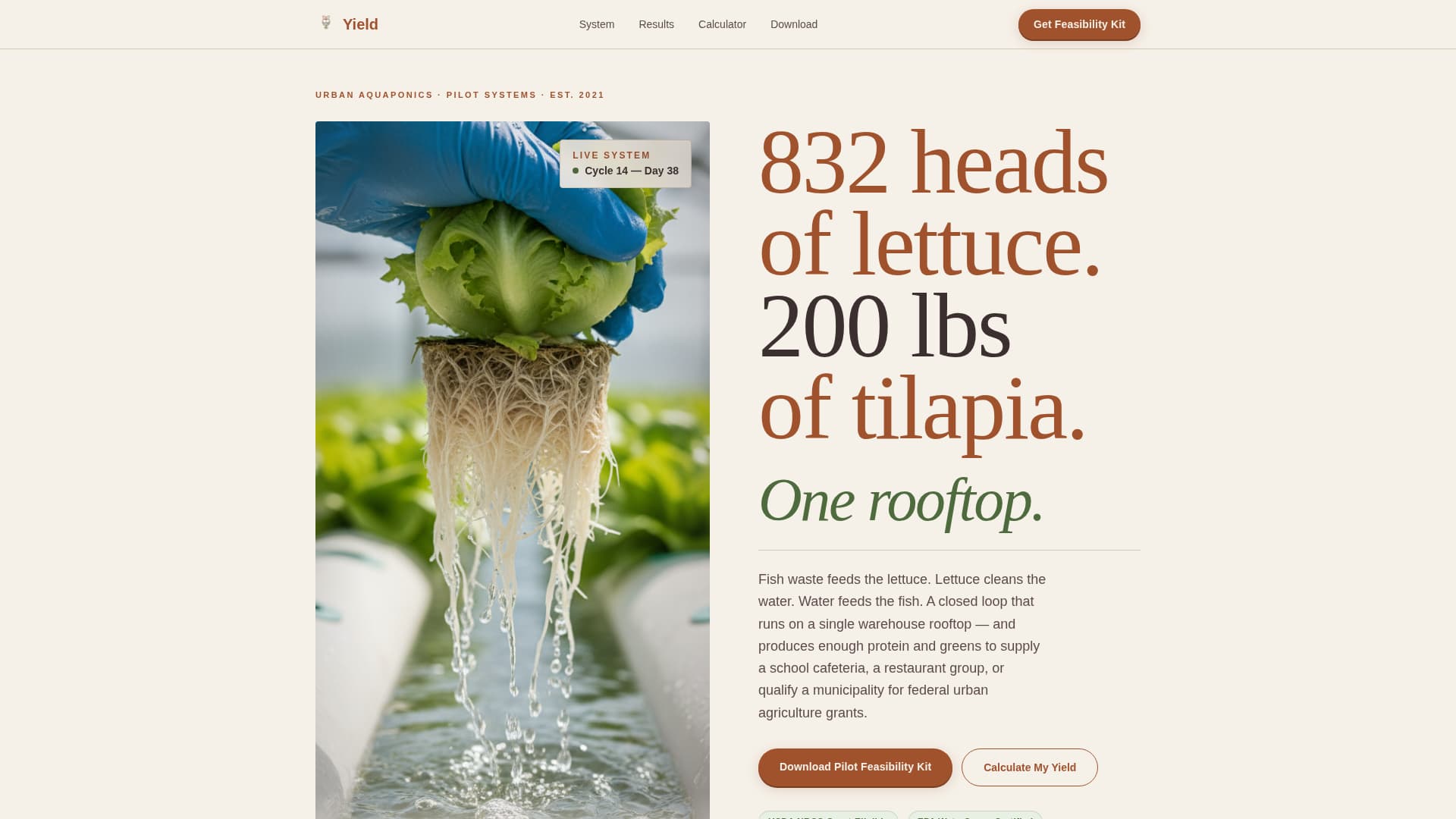 Urban Agriculture Specialist Professional Website Template