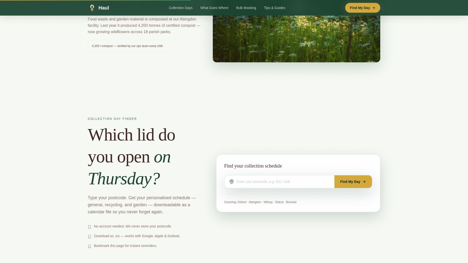 Water & Waste Management Booking Website Template
