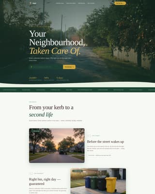 Water & Waste Management Booking Website Template