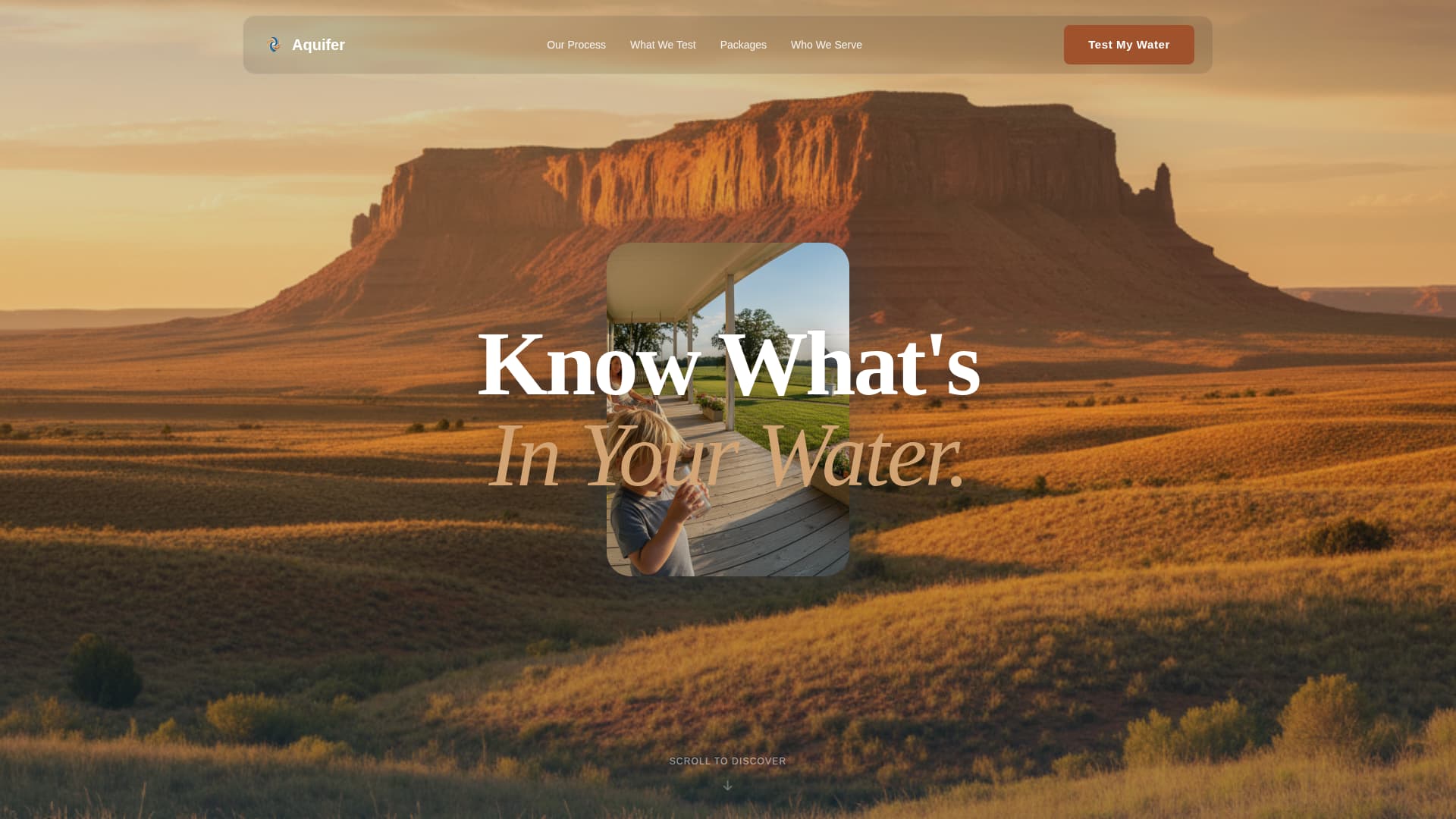 Aquifer - Trusted Watertesting Landing Page Template
