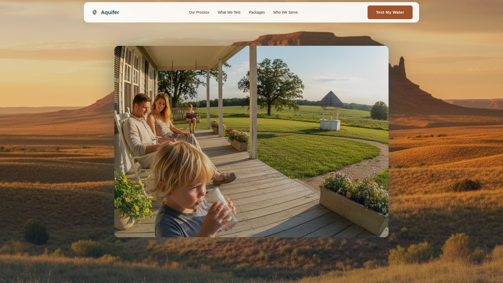 Aquifer - Trusted Watertesting Landing Page Template
