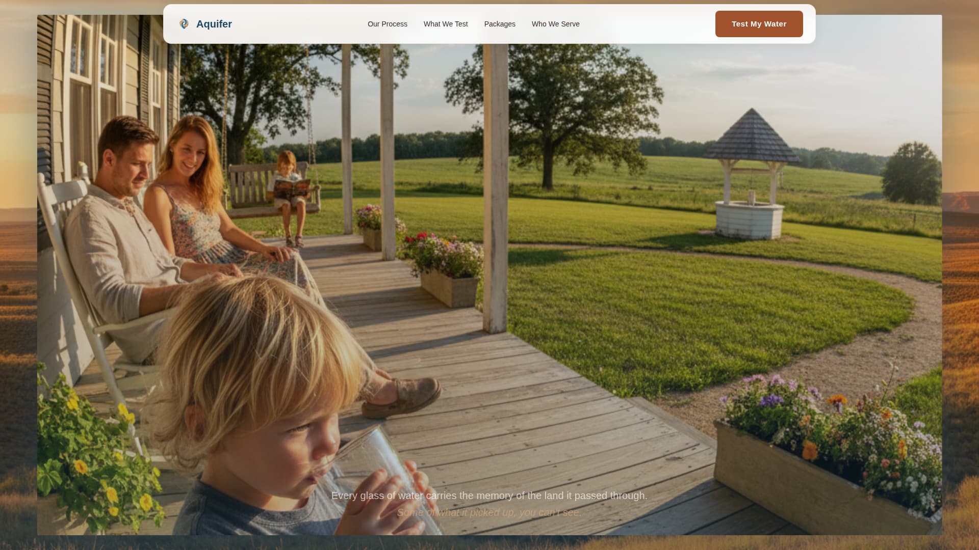 Aquifer - Trusted Watertesting Landing Page Template