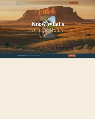 Aquifer - Trusted Watertesting Landing Page Template