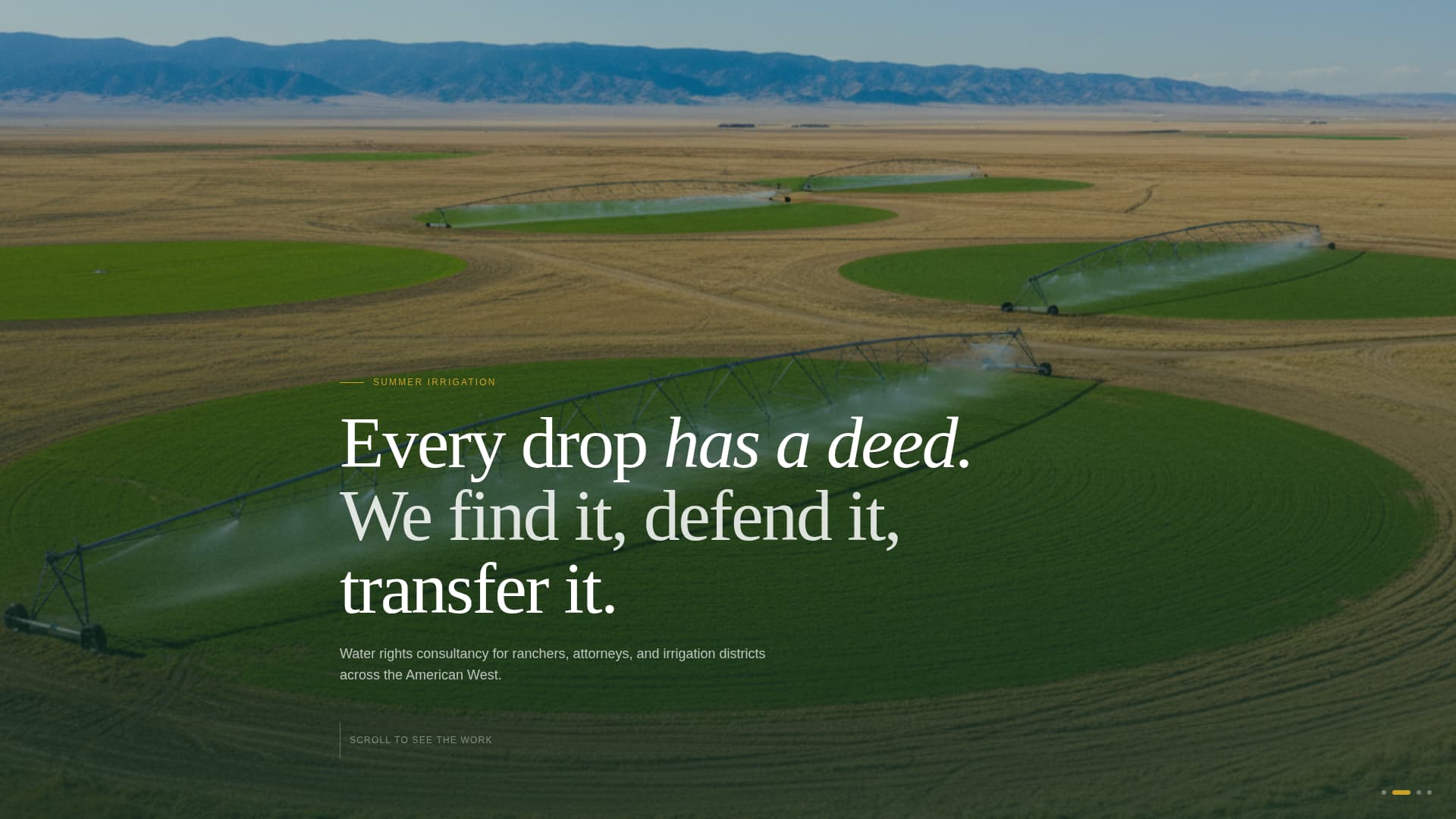 Allotment - Trusted Waterrights Landing Page Template