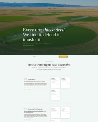 Allotment - Trusted Waterrights Landing Page Template