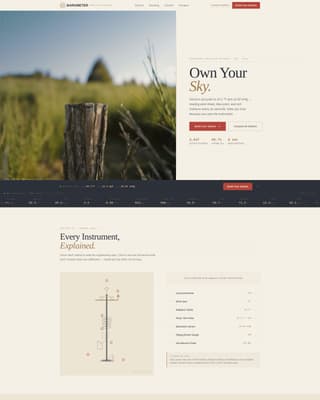 Barometer - Precision Weatherstation Landing Page Template