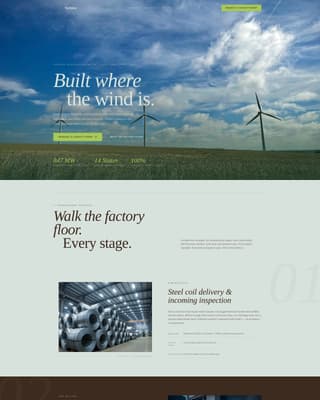 Solar & Wind Energy Specialist Professional Website Template