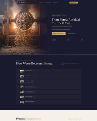 Pellet - Precision Biomass Landing Page Template