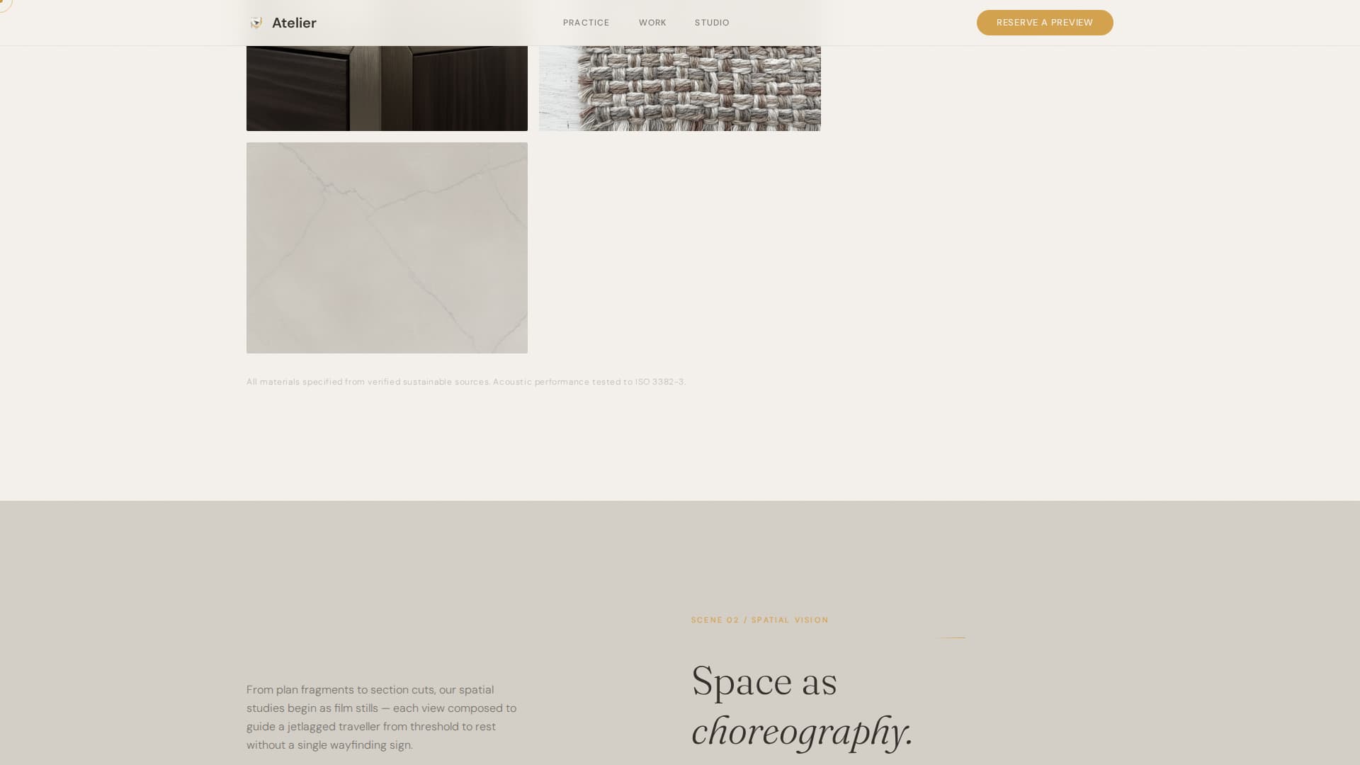 Atelier - Serene Lounge Landing Page Template
