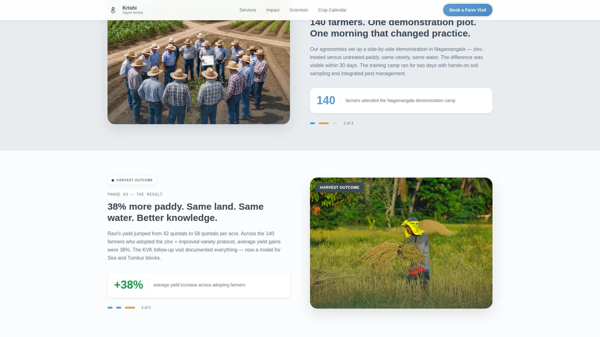 Harvest — Innovative Extension Services Landing Page Template