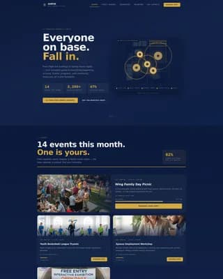 Basecamp — Connected Military Community Landing Page Template