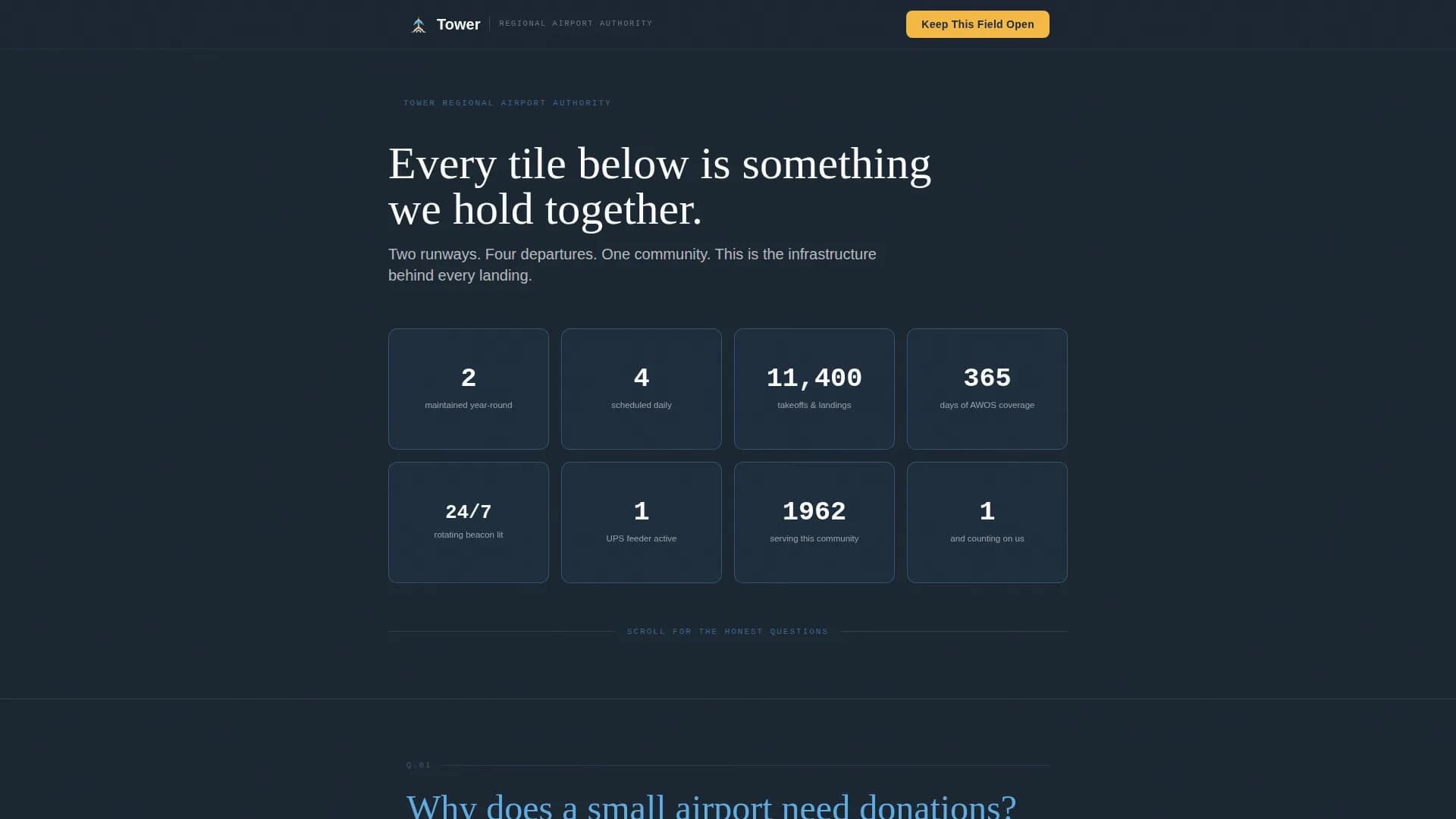 Airspace — Trusted Airport Operations Landing Page Template