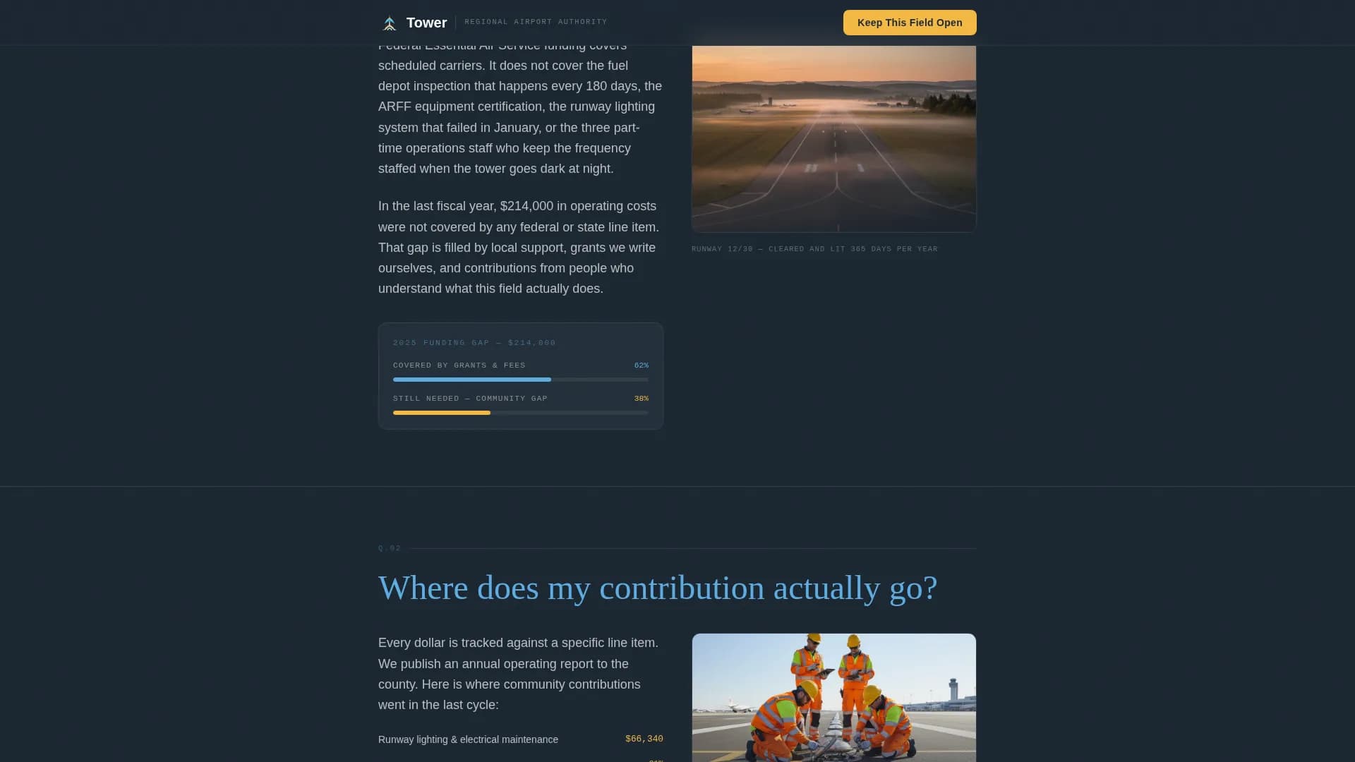 Airspace — Trusted Airport Operations Landing Page Template