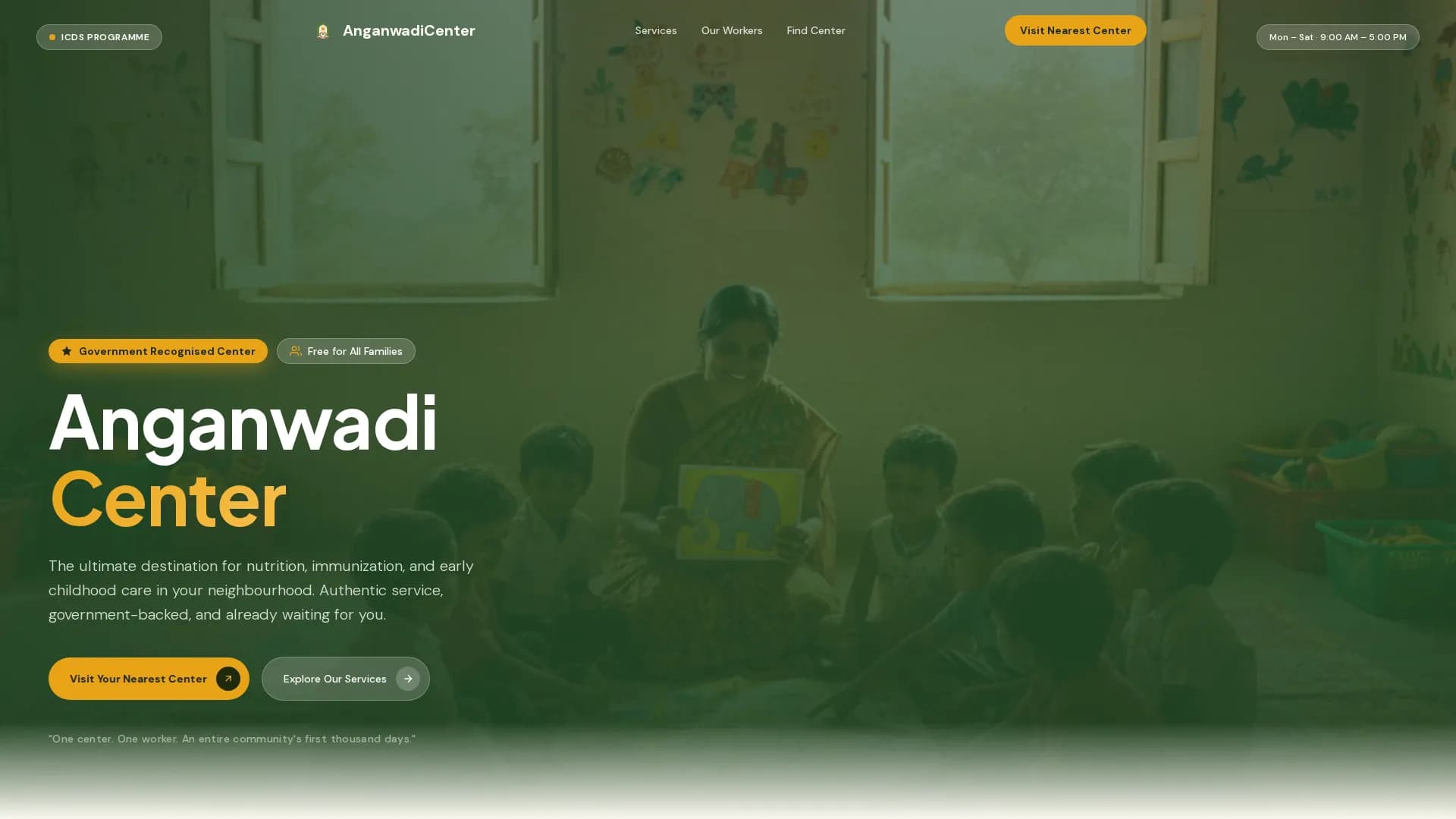 Vitality — Accessible Community Health Landing Page Template