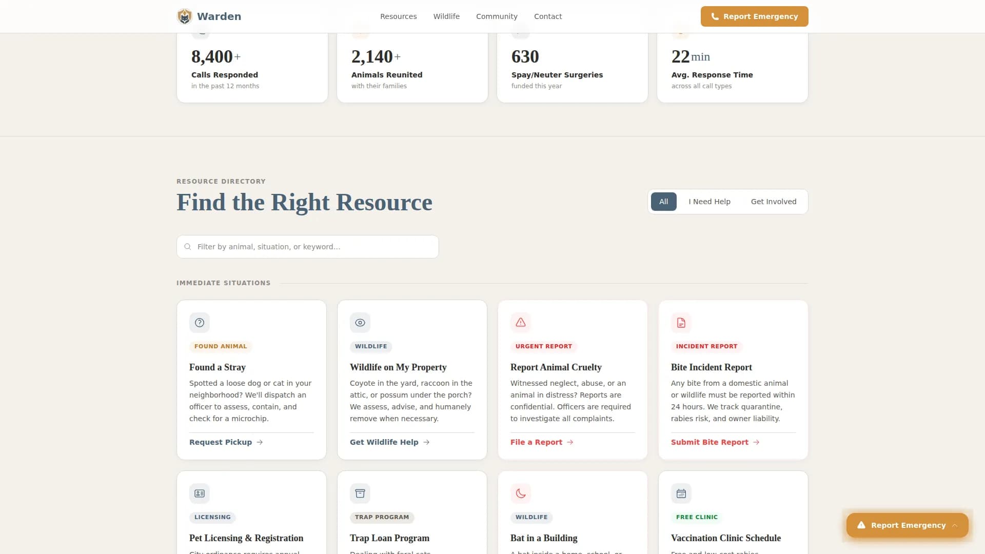 Guardian — Trusted Animal Control Landing Page Template