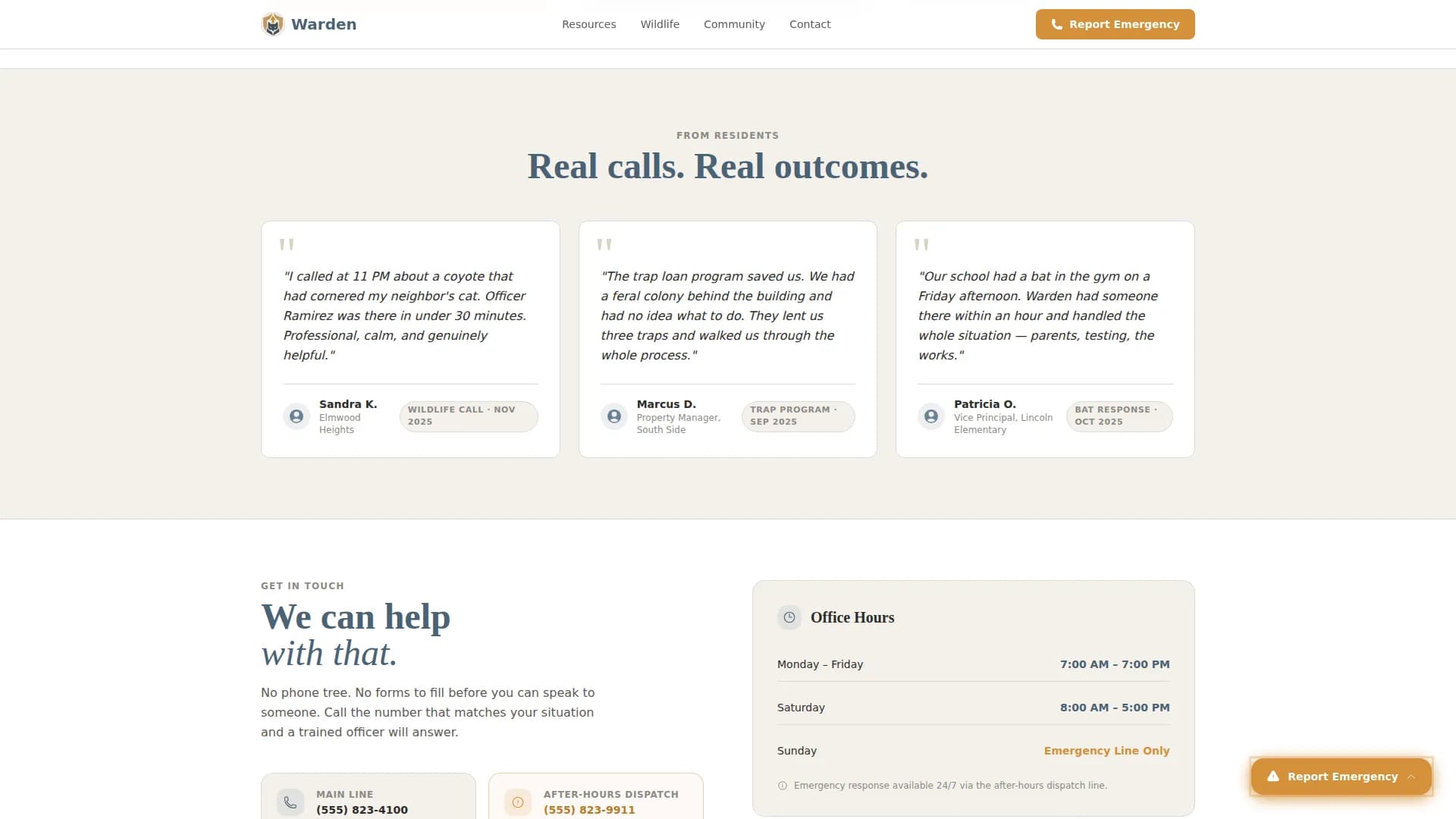 Guardian — Trusted Animal Control Landing Page Template