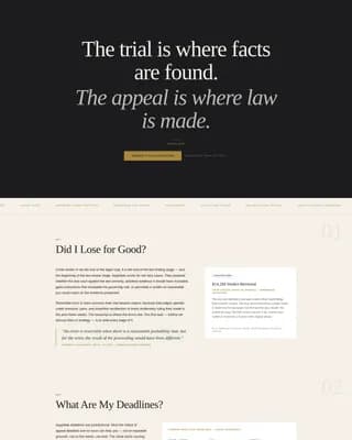 Appellate - Precision Advocacy Legal Landing Page Template