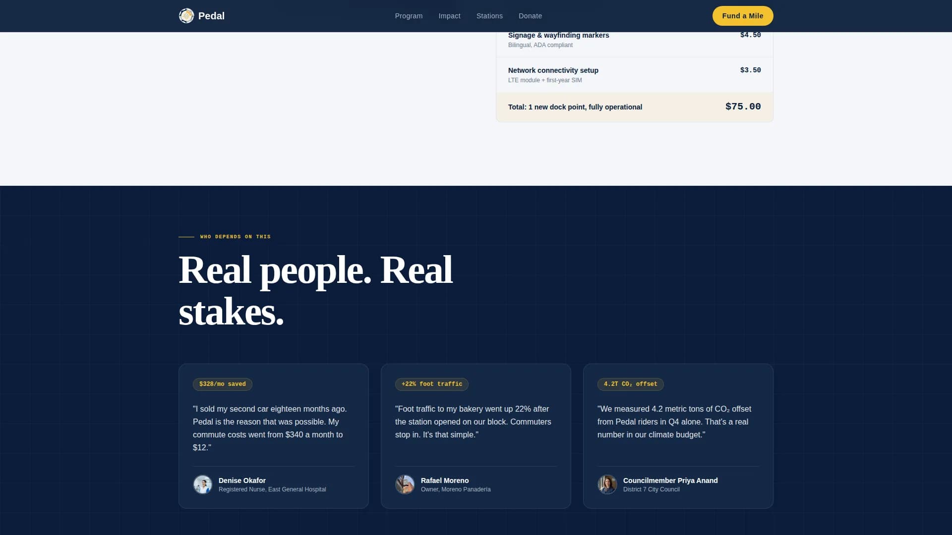 Momentum — Sustainable Bike Share Landing Page Template