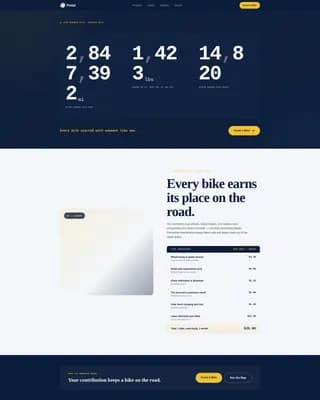 Momentum — Sustainable Bike Share Landing Page Template