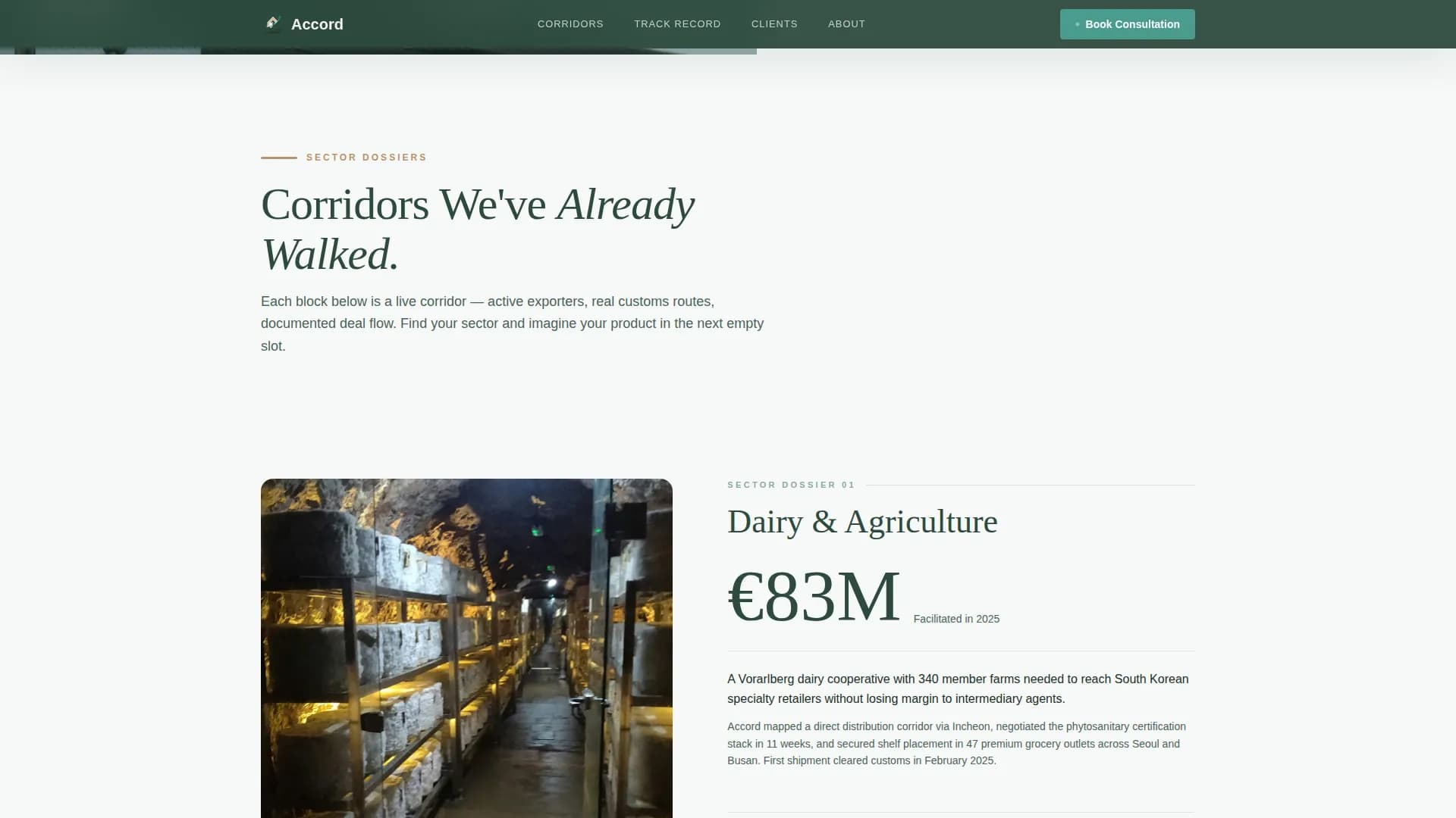 Accord - Alpine Trade Corridor Landing Page Template