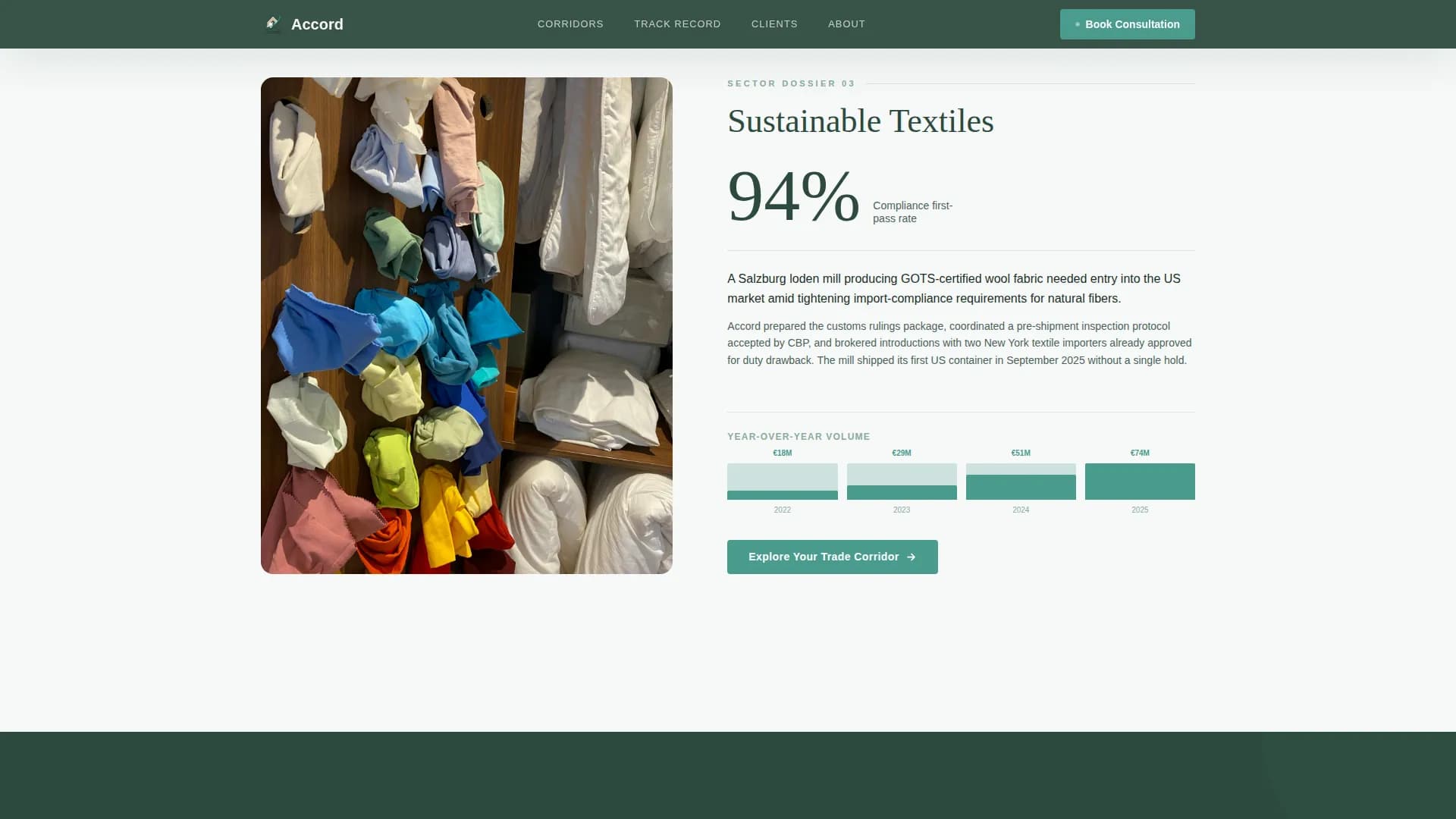 Accord - Alpine Trade Corridor Landing Page Template