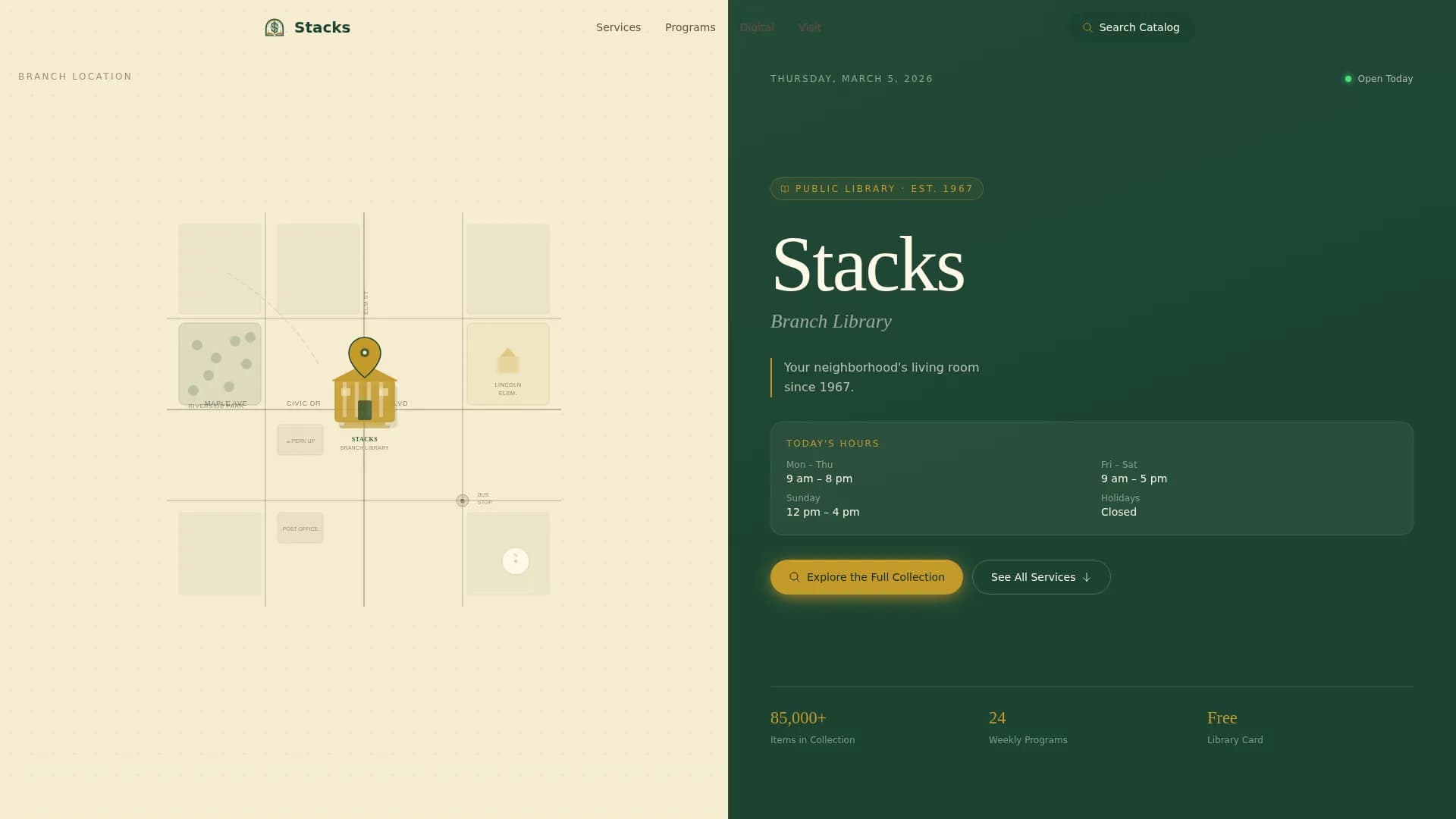 Archive — Authoritative Public Library Landing Page Template