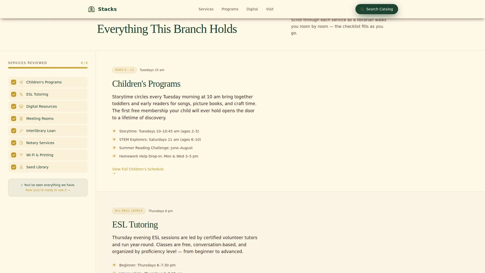 Archive — Authoritative Public Library Landing Page Template