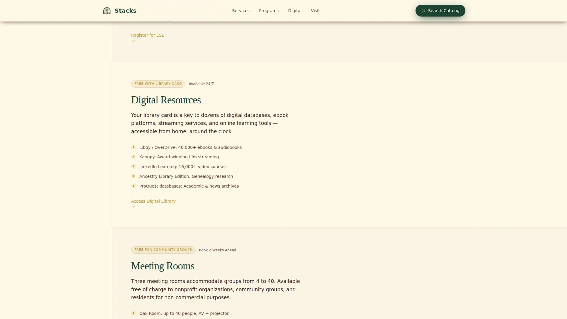 Archive — Authoritative Public Library Landing Page Template