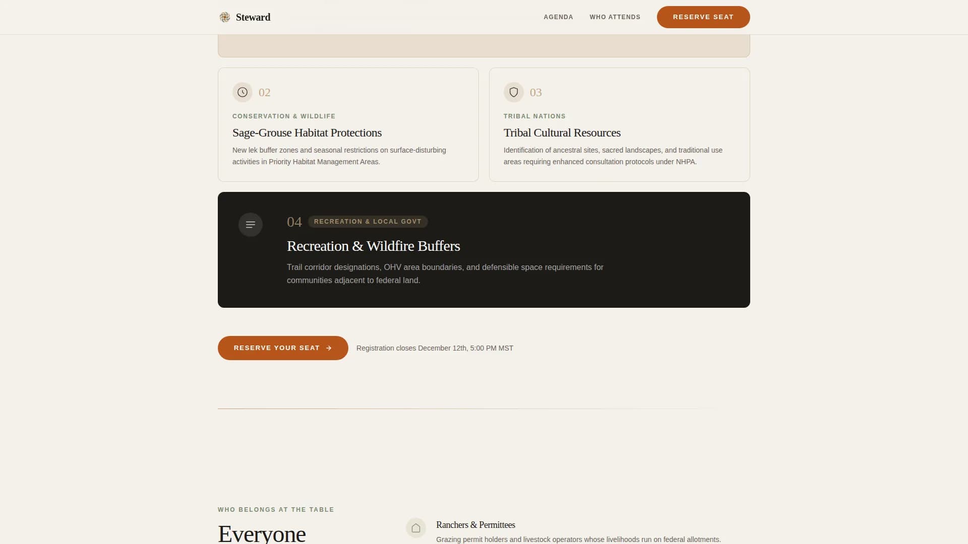 Steward — Preserve Conservation Event Landing Page Template