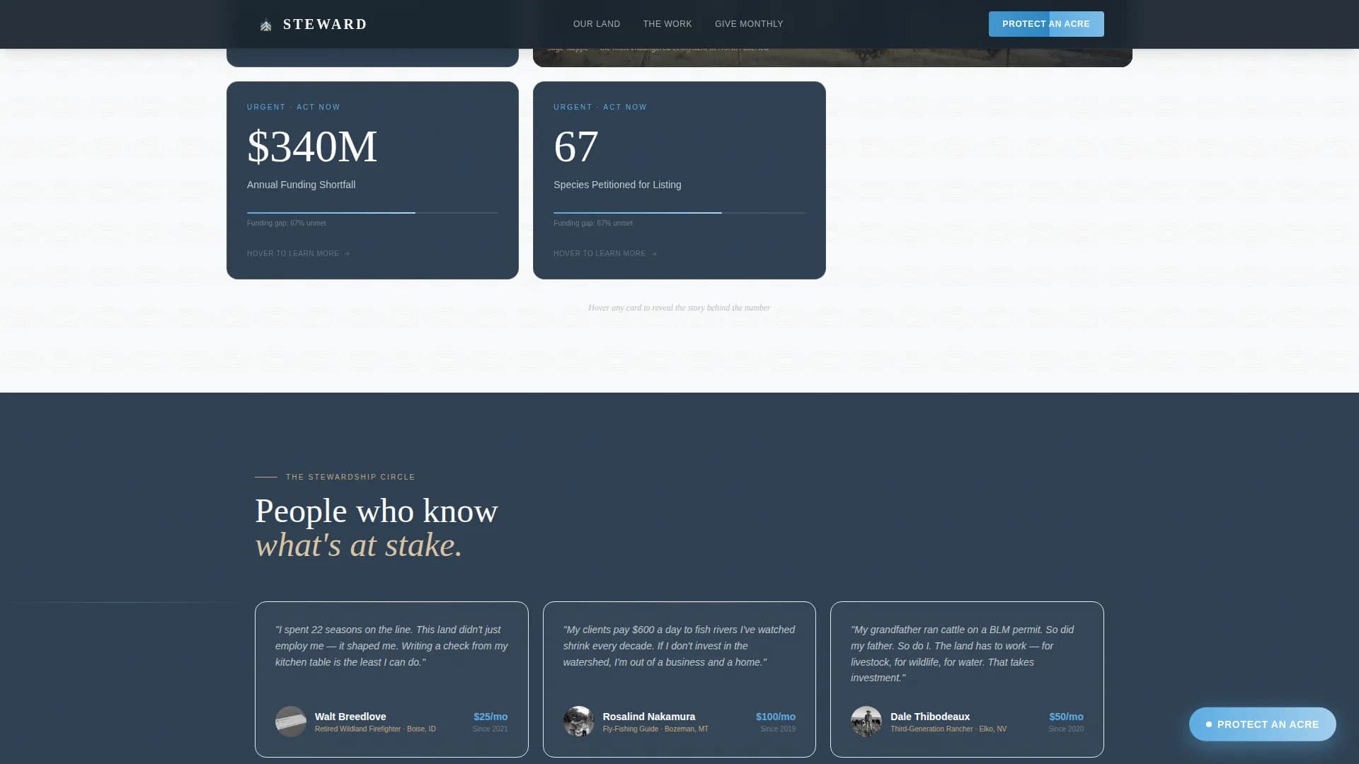 Champion — Advocate Land Conservation Landing Page Template