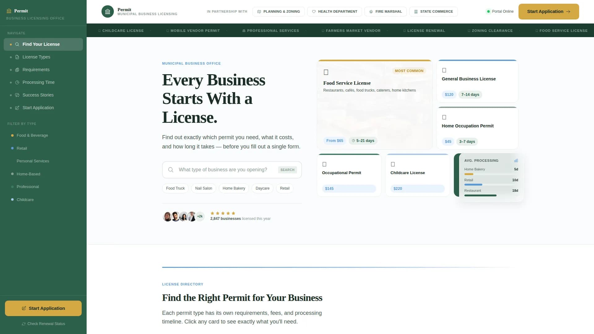 Register — Essential Business Licensing Landing Page Template