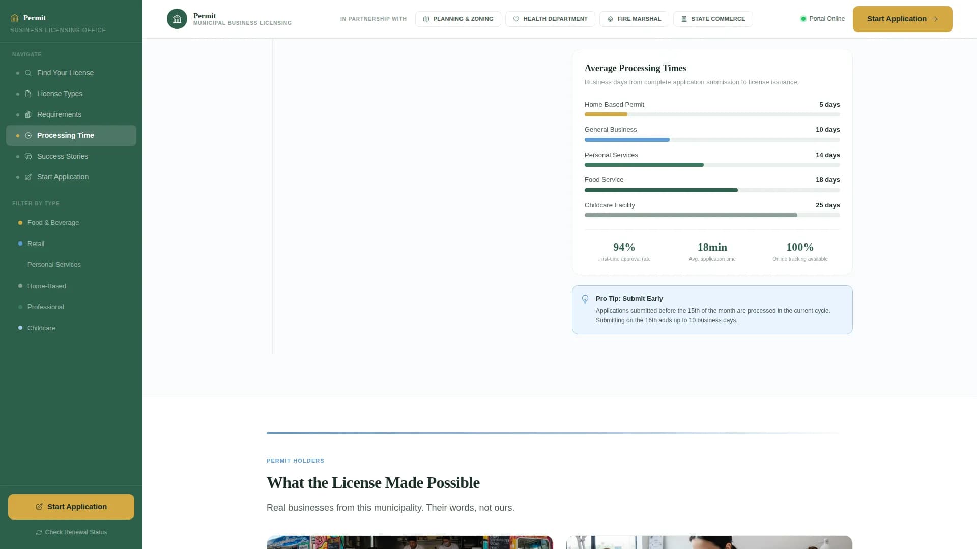 Register — Essential Business Licensing Landing Page Template