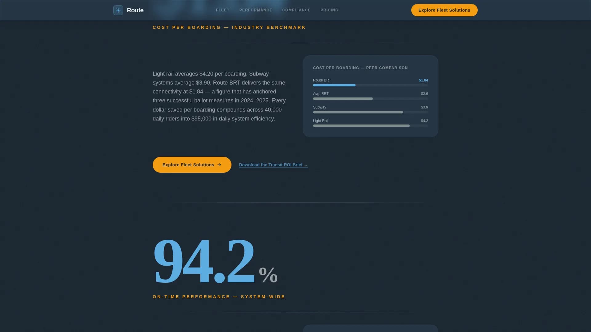 Route — Intelligent Transit Network Landing Page Template
