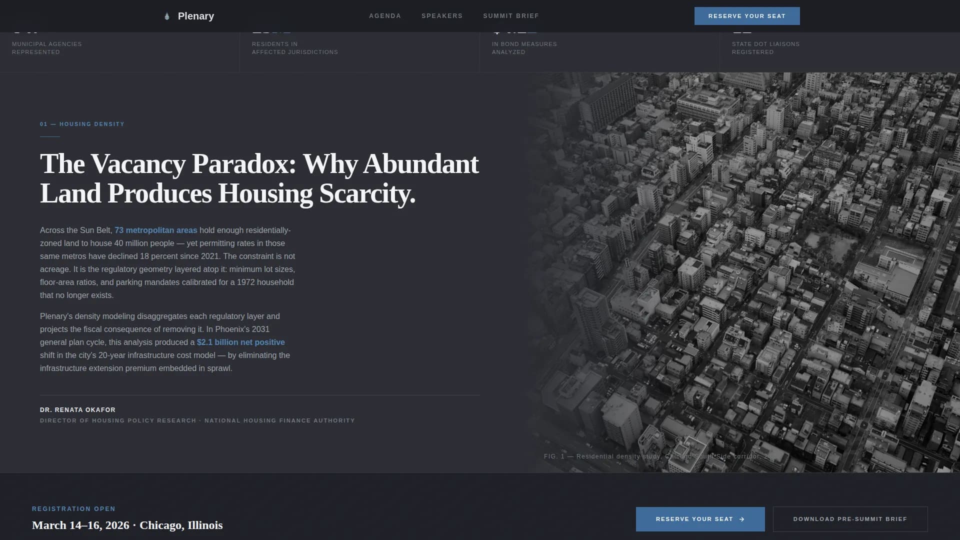 Plenary — Authoritative Urban Planning Landing Page Template