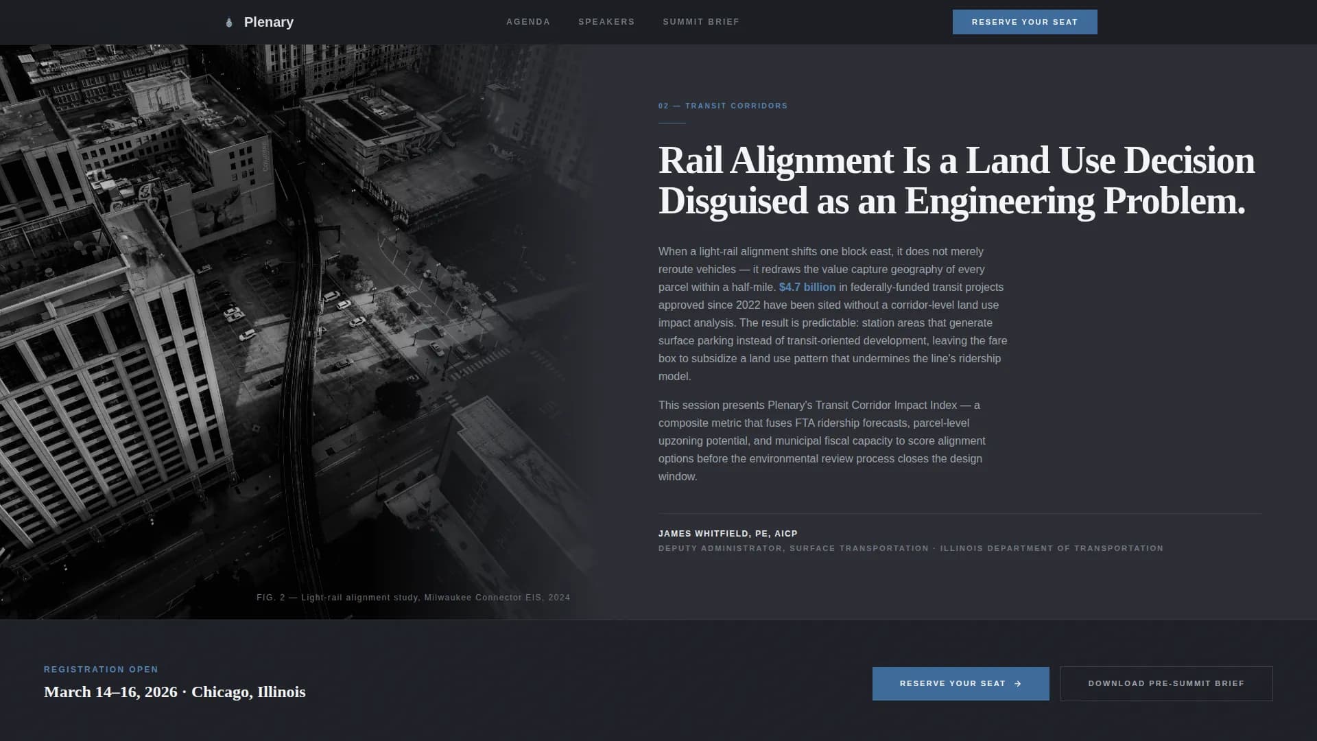 Plenary — Authoritative Urban Planning Landing Page Template