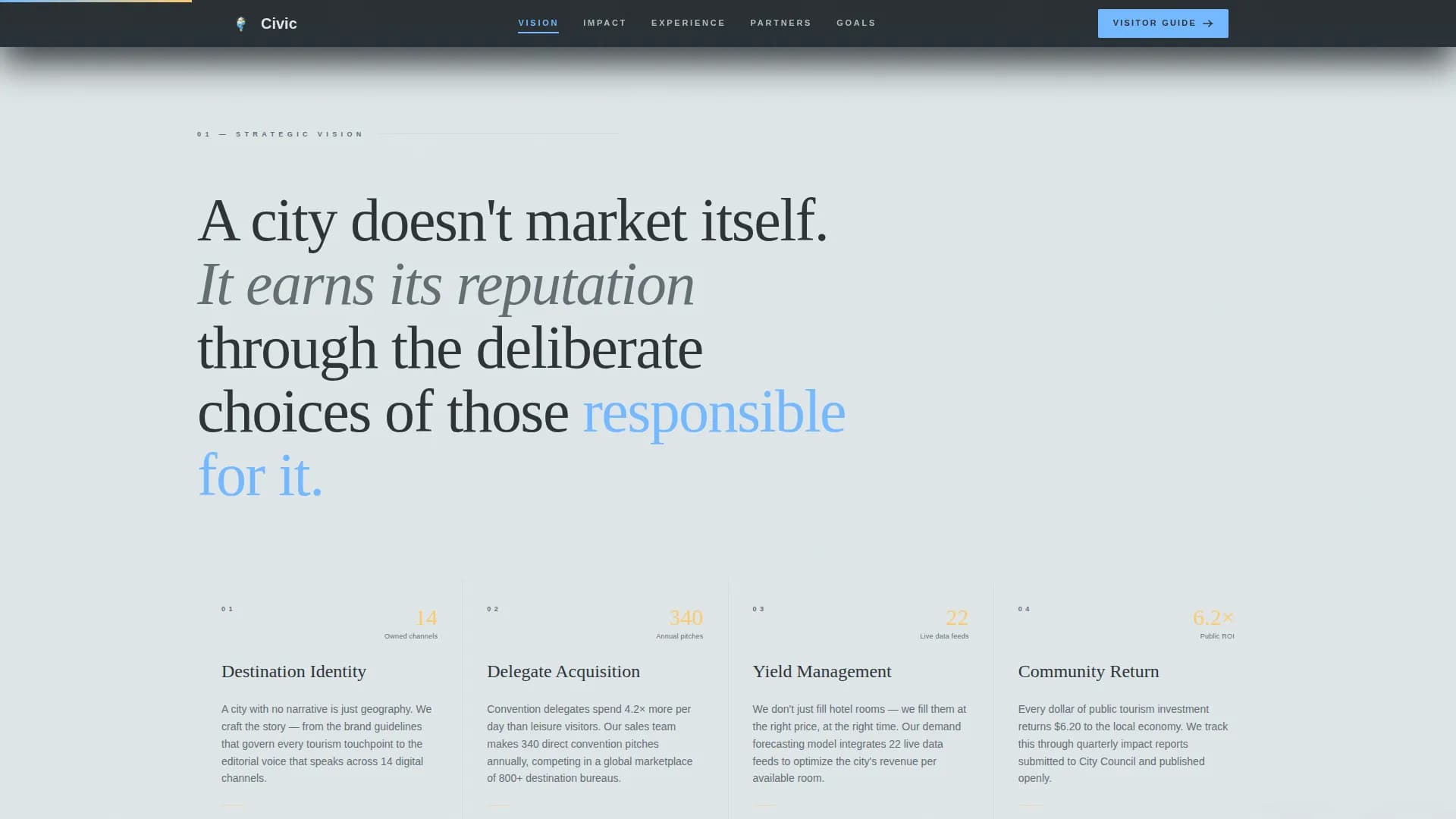 Civic — Authoritative Tourism Services Landing Page Template