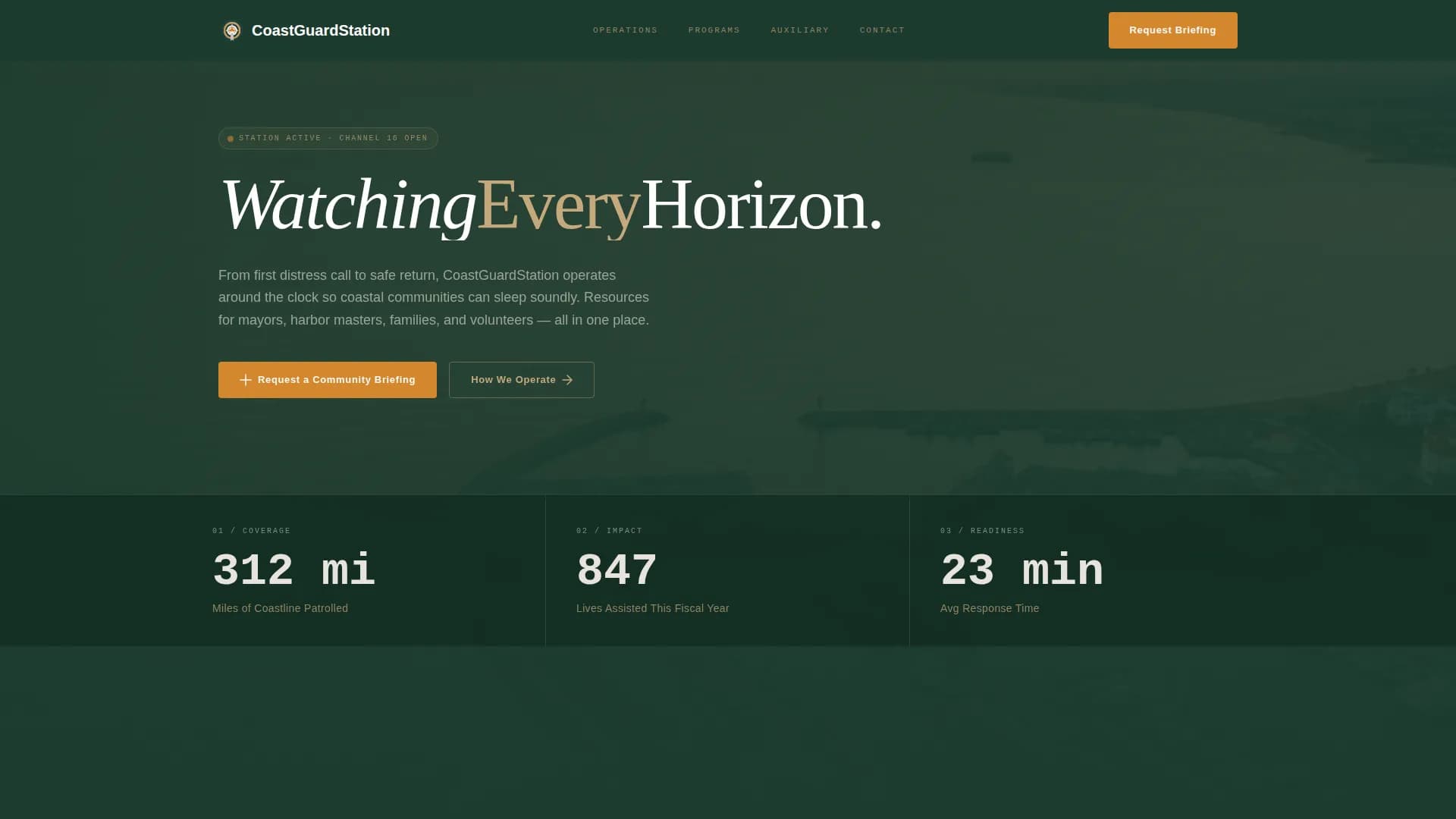 Sentinel — Rapid Crisis Response Landing Page Template