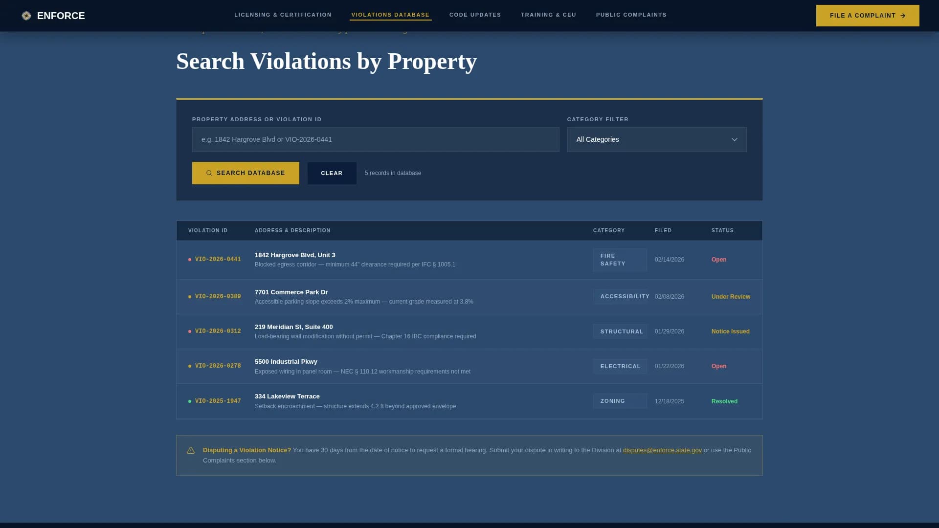 Enforce — Authoritative Safety Compliance Landing Page Template
