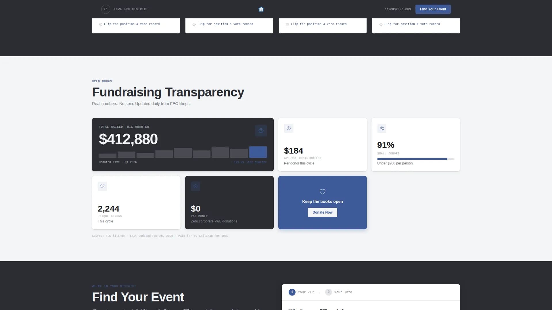 Caucus — Civic Political Engagement Landing Page Template