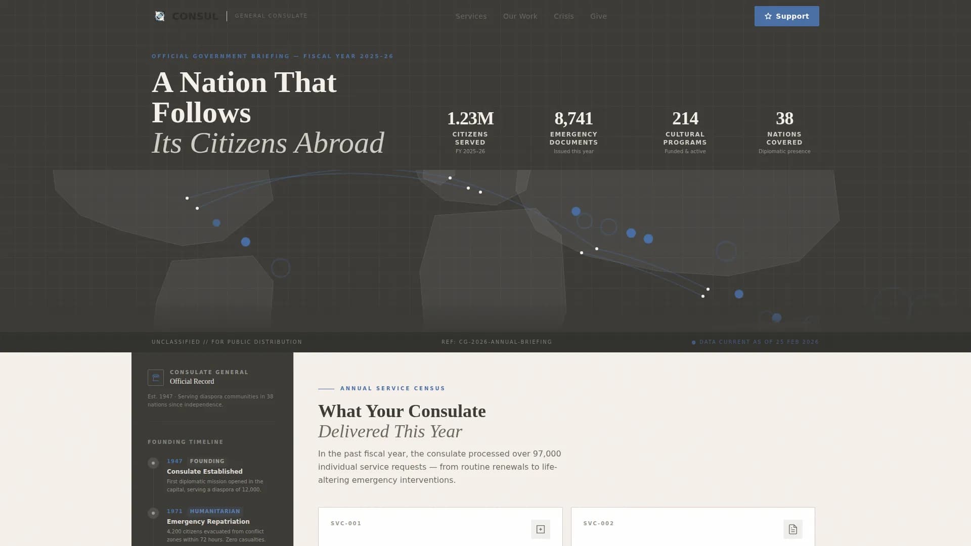 Consul - Sovereign Duty Fundraising Landing Page Template