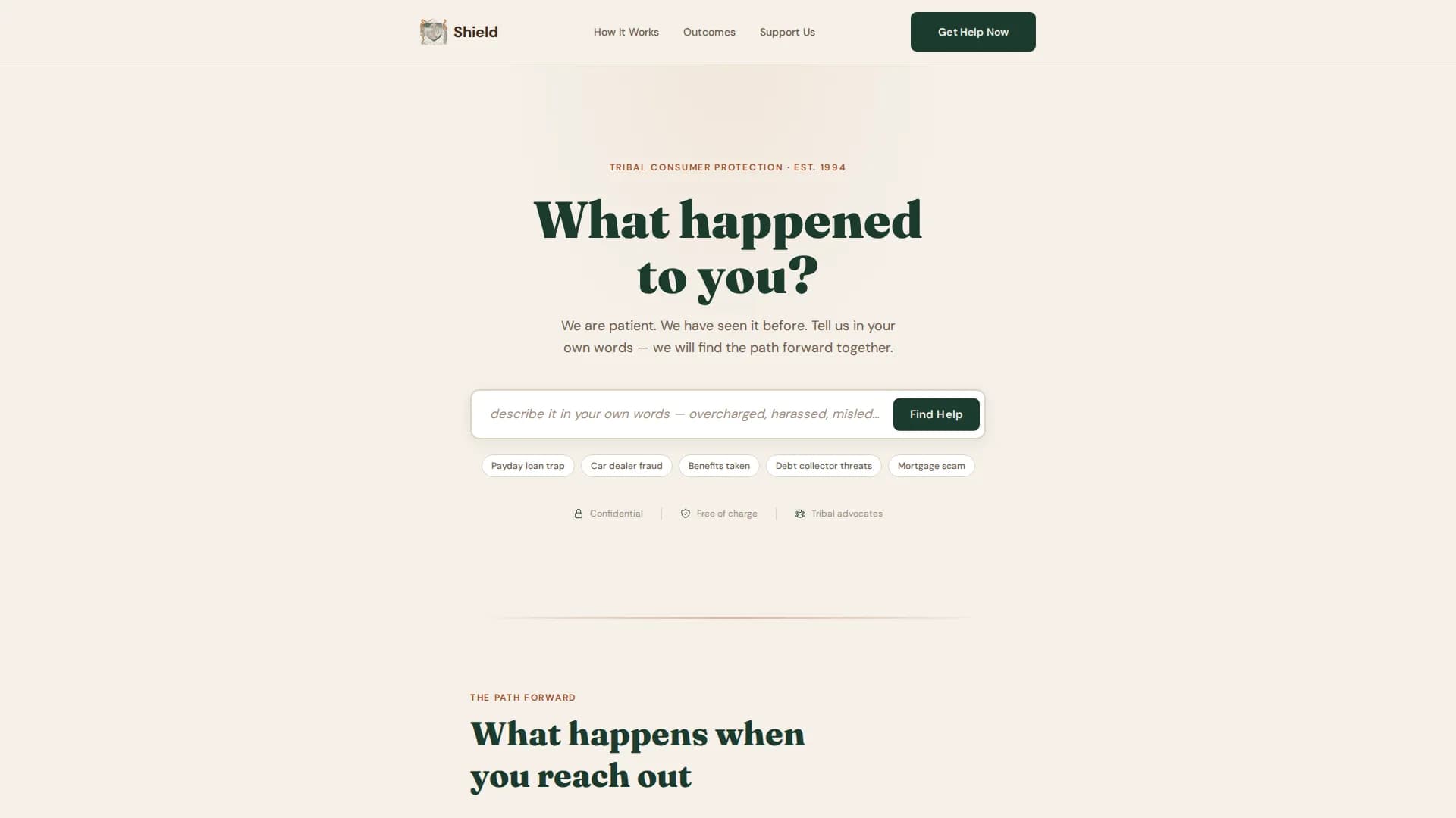 Shield — Advocate Consumer Protection Landing Page Template
