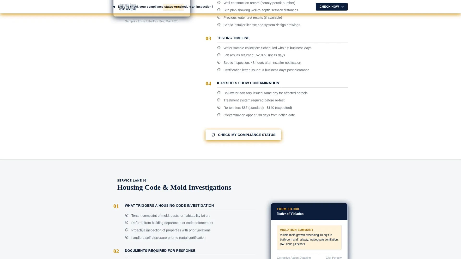 Comply — Authoritative Health Regulation Landing Page Template