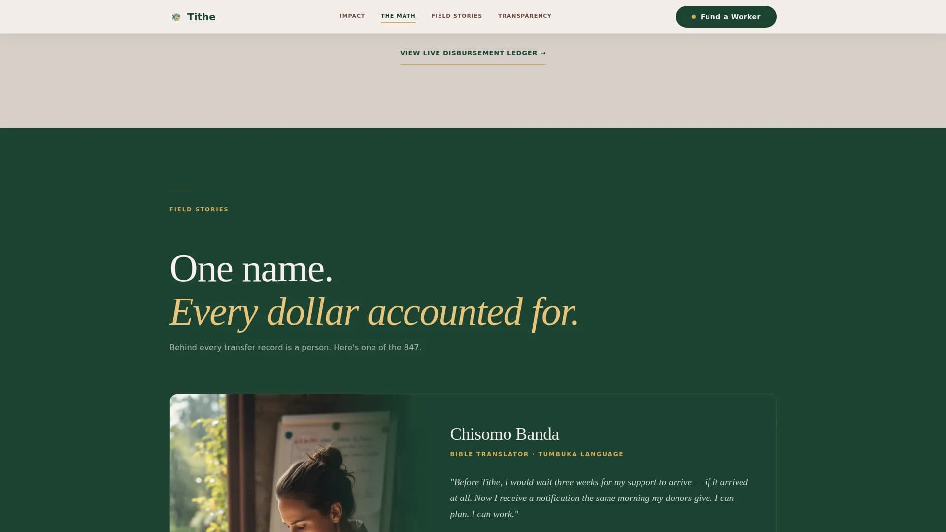 Tithe - Global Mission Support Landing Page Template