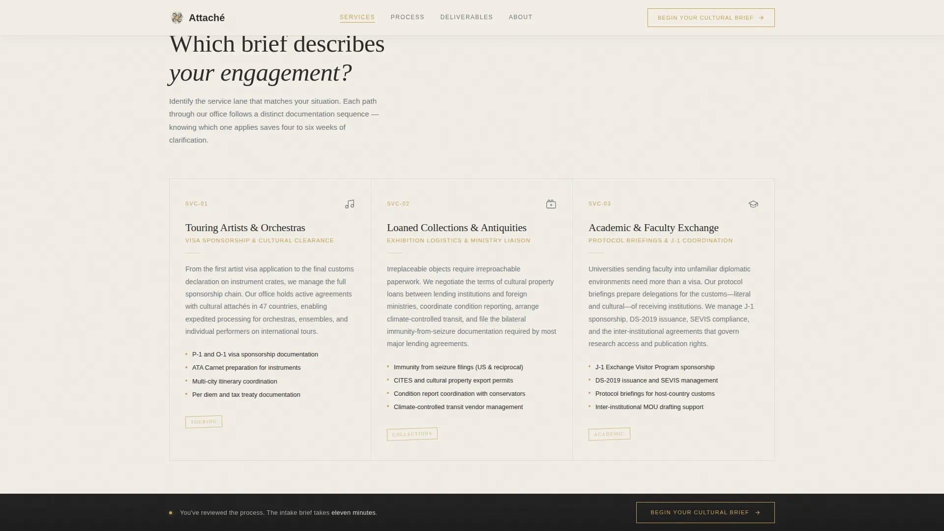 Attach - Diplomatic Cultural Exchange Landing Page Template