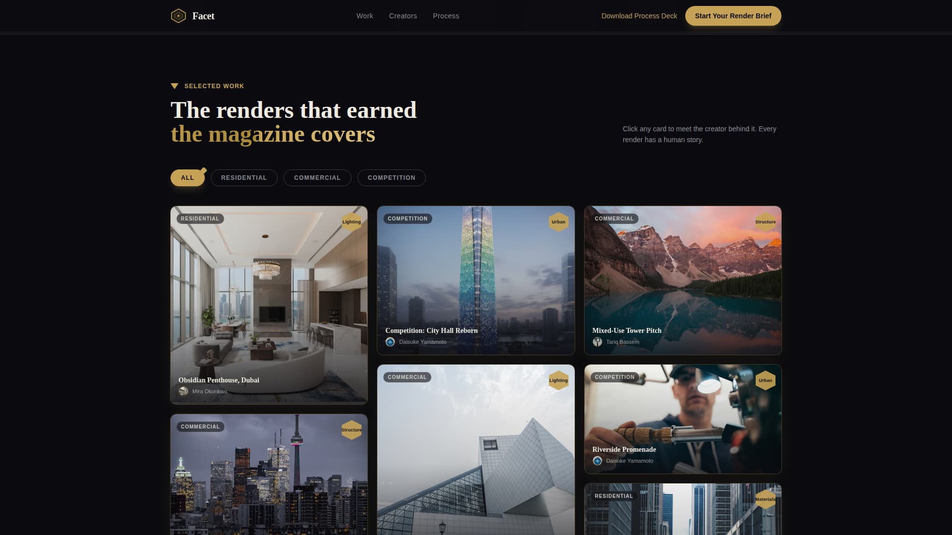3D Visualization & Rendering Portfolio Website Template