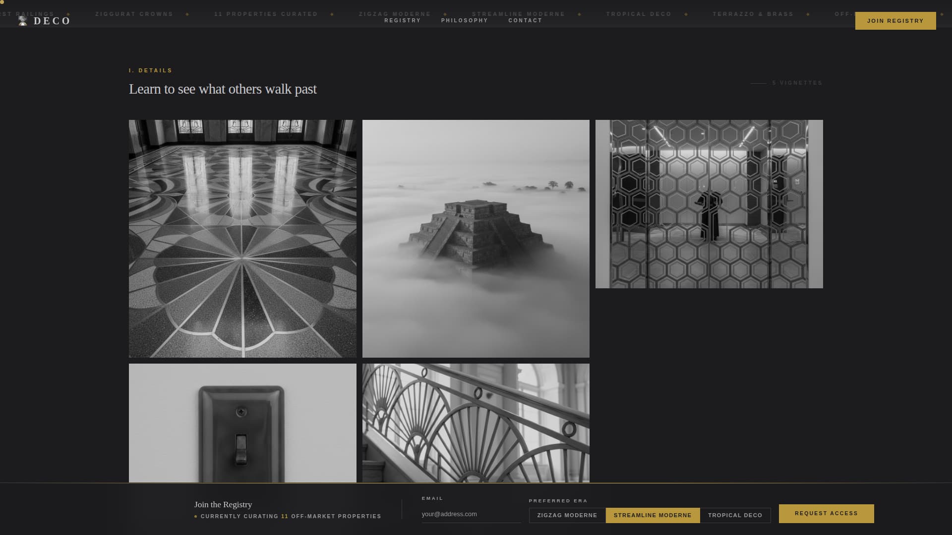 Art Deco Architecture Pre-Launch Website Template